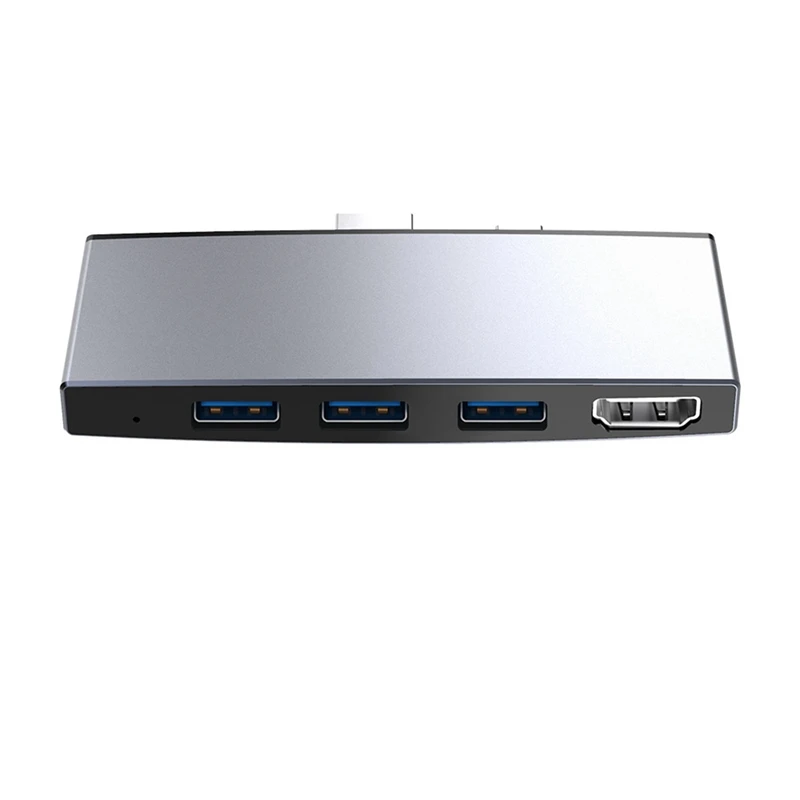 

For Surface Pro 6 5 4 Hub 5 In 1 USB Docking Station New Black With 4K -Compatible 2 Ports USB 3.0 Memory Card Slot Reader