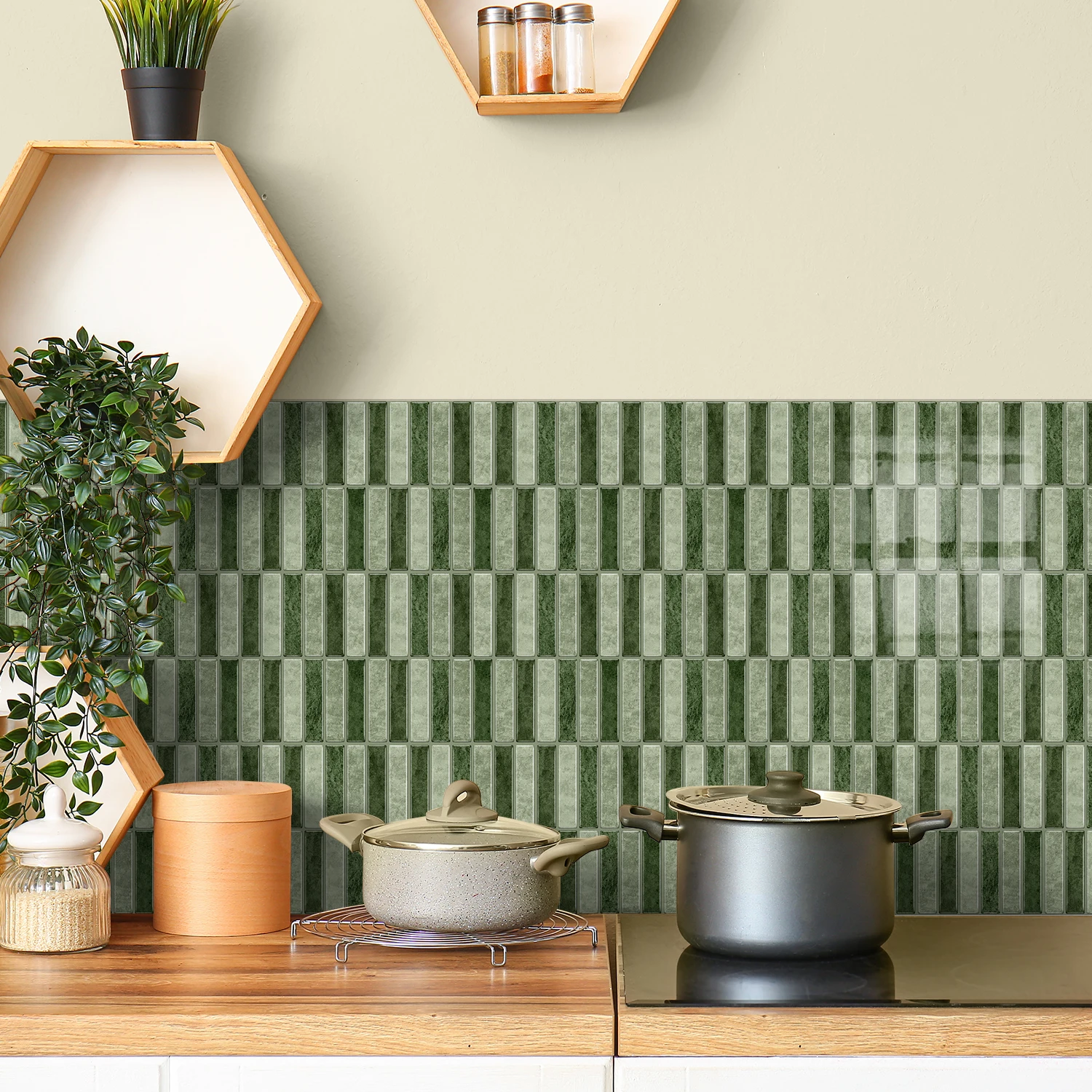 

14pcs self-adhesive vinyl wall stickers, suitable for splash guards, bathrooms, and floors, 17x23CM