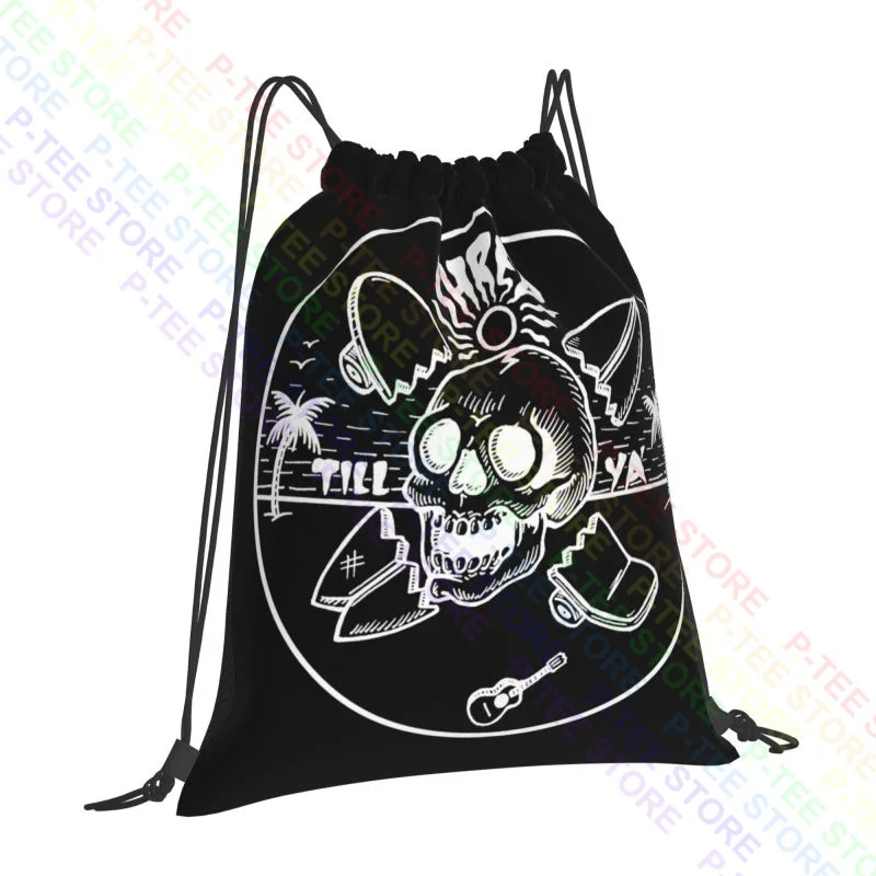 Shred Skate And Surf Printed Knarley Surfing Interests Drawstring Bags Gym Bag Bookbag Art Print