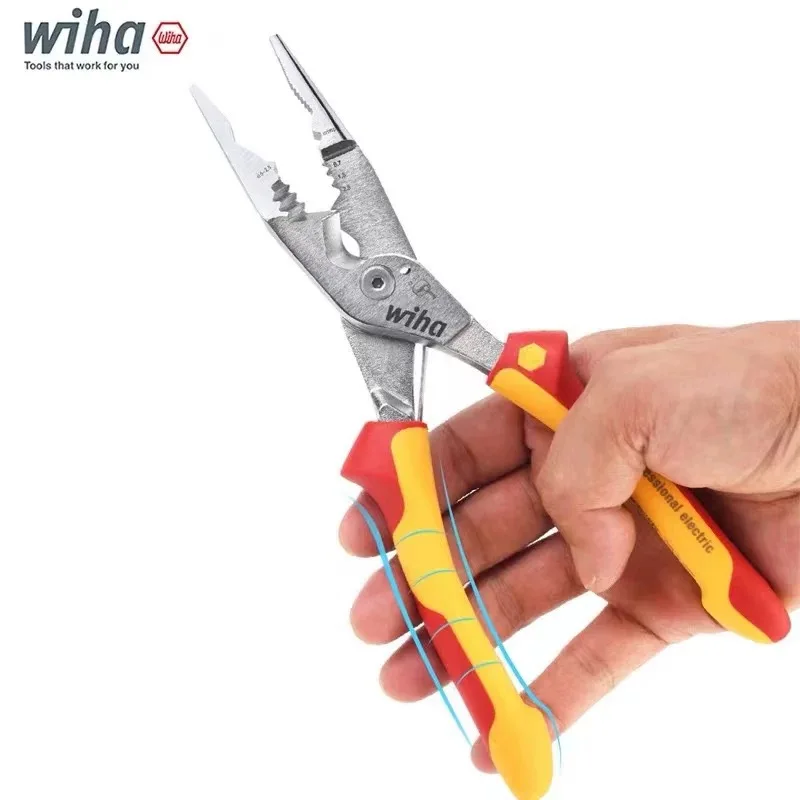 Alicates Aislados WIHA 1000V VDE, Herramienta Manual Aislada para Electricistas