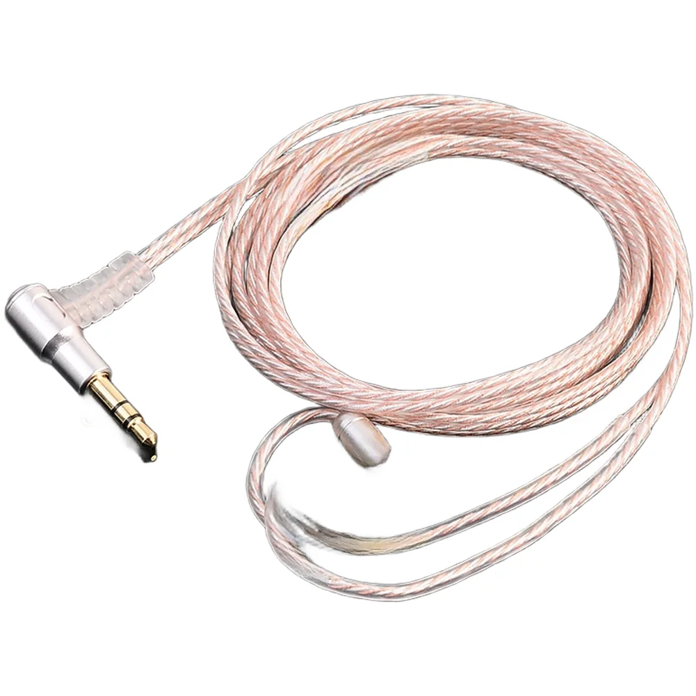 Balanced Audio Cable for MMCX Earphones with Dual Termination 3.5mm 4.4mm 8-Strand Silver Plated Copper 1.2M Pink TPE