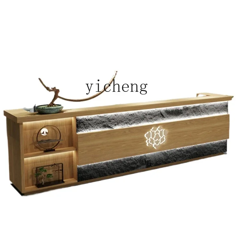 Chinese Retro Hotel Cashier Restaurant Bed & Breakfast Reception Desk Tea House Ear Cleaning Foot Bath Bar Counter