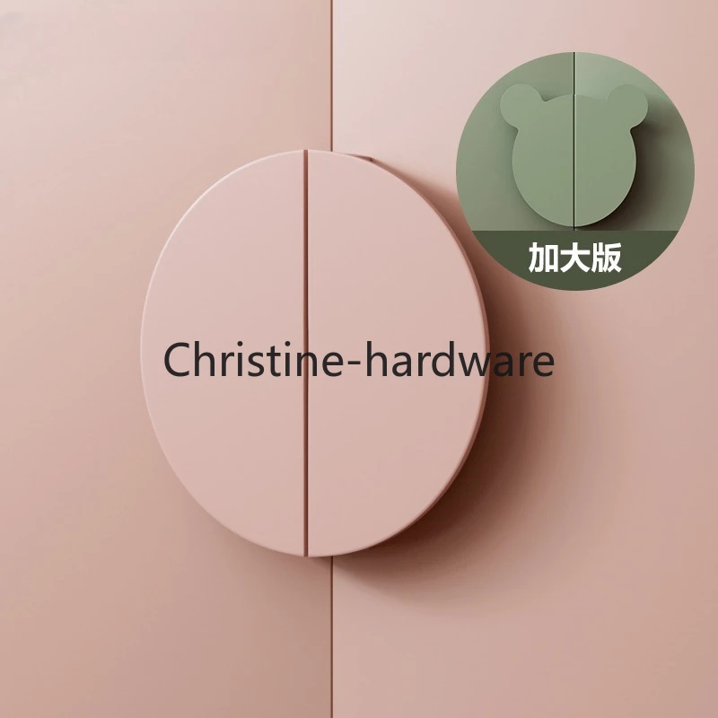 Hole spacing 96mm kids’ cabinet pull colorful half-moon wardrobe handle minimalist drawer-ready semicircle knob furniture handle