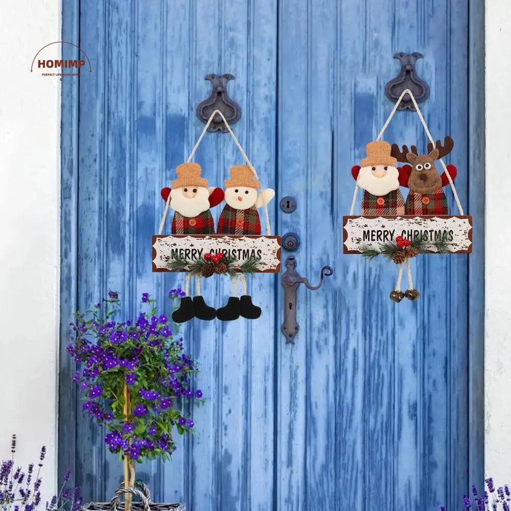 

Creative Santa Door Hanging Pendant Santa Claus Elk Christmas Pendant Wall Decoration Cute Merry Christmas Ornament