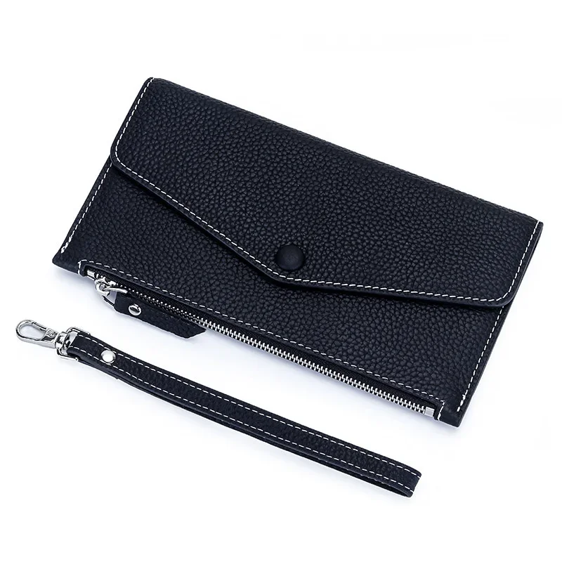 2023 NEW Woman Wallet Fashion Purses Female Envelope Wallet Genuine Leather Women\'s Wallets Long Ladies Wallet Clutch Money Bag