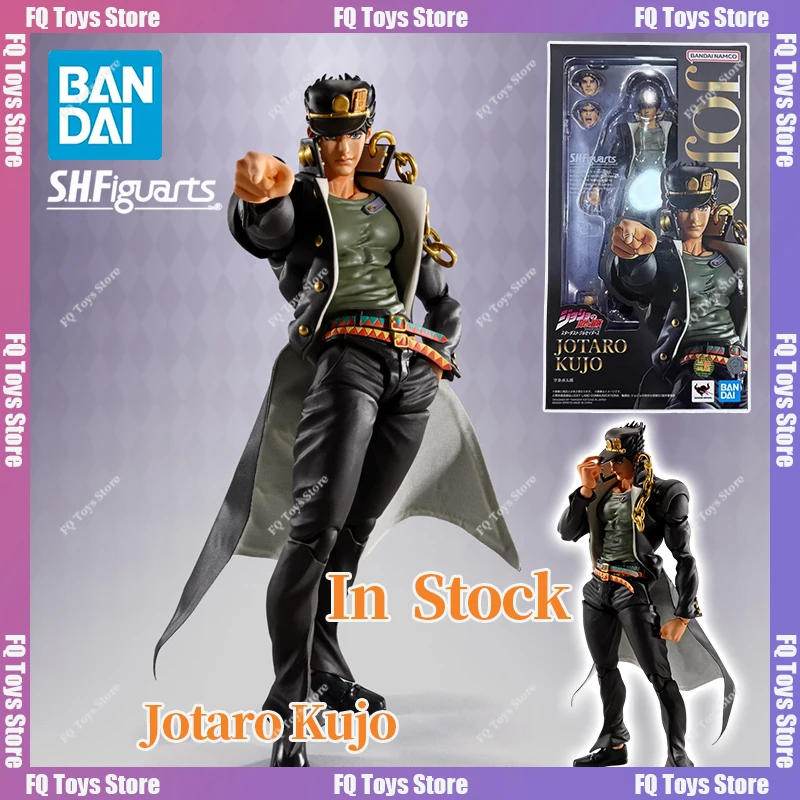 

In Stock Bandai SHF JOJO's Bizarre Adventure Jotaro Kujo Stardust Fighter Action Figure Anime Model Collection Gift