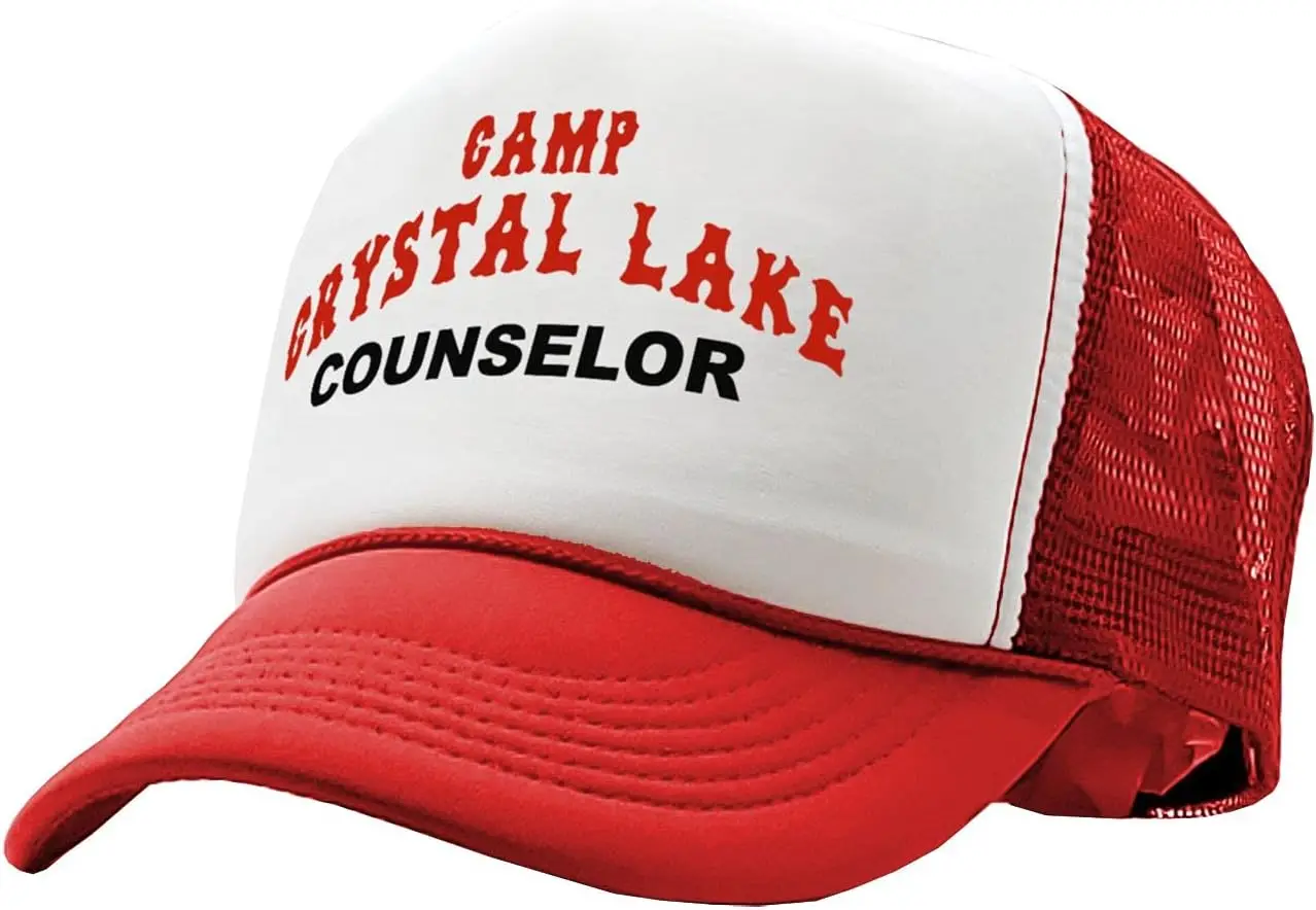 

Camp Crystal Lake Counselor - Halloween - Vintage Retro Style Trucker Cap Hat