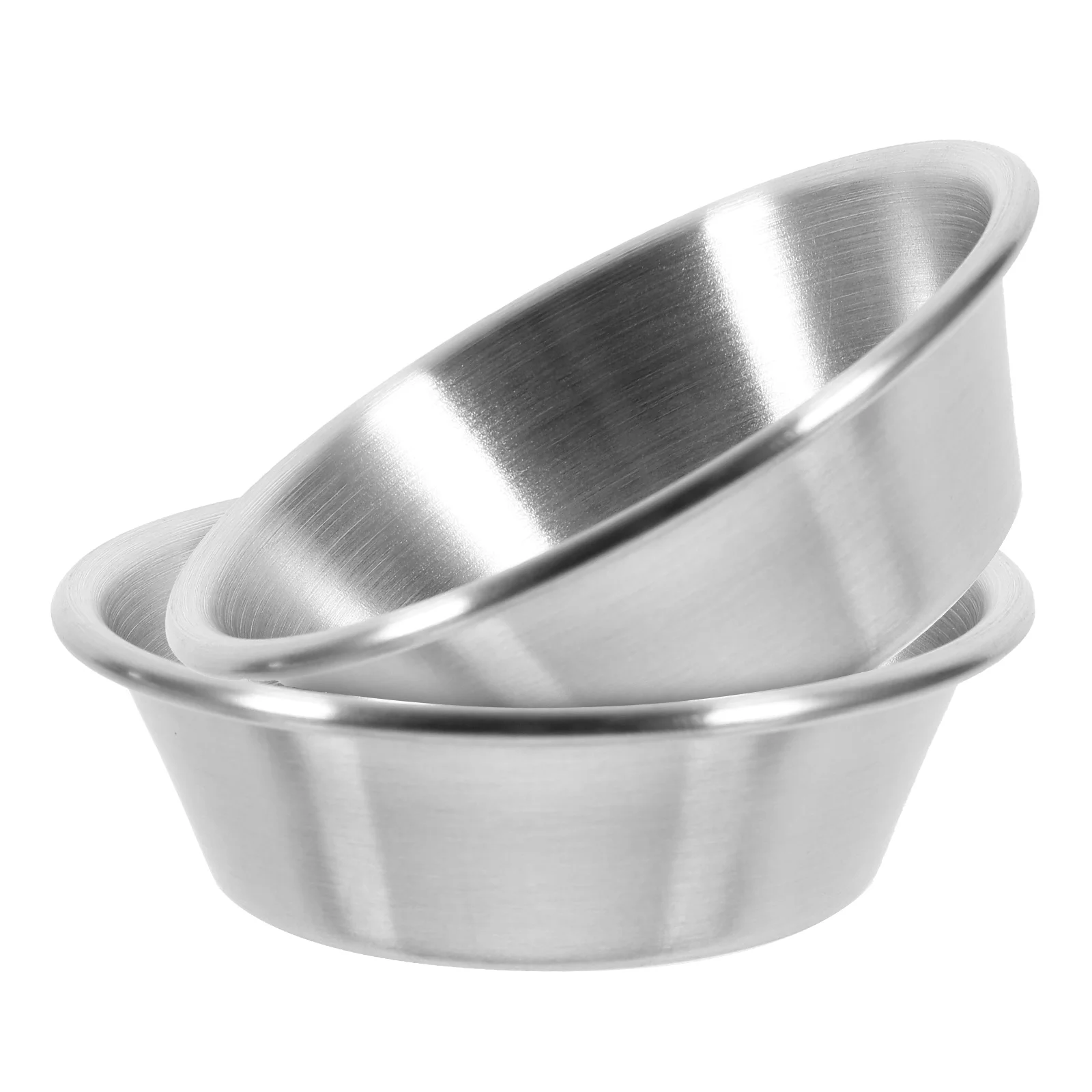 

2Pcs Stainless Steel Saucer Dressing Sub Boxes 304 Seasoning Cups Condiment Portable Sauce Bowls Soy Containers Picnic Travel