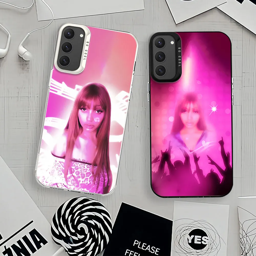 Singer PinkPantheress TURN IT UP For Samsung Galaxy A52 A324G S23 S22 S24 Ultra White Shockproof Cover Laser IMD Phone Case