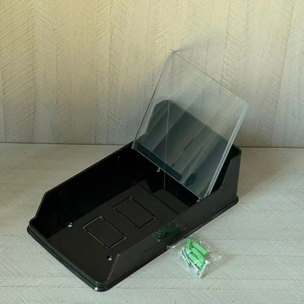 Capa para campainha compatível com campainha sem fio/central de parede/porta de entrada/protetor externo à prova d'água contra chuva em ABS preto