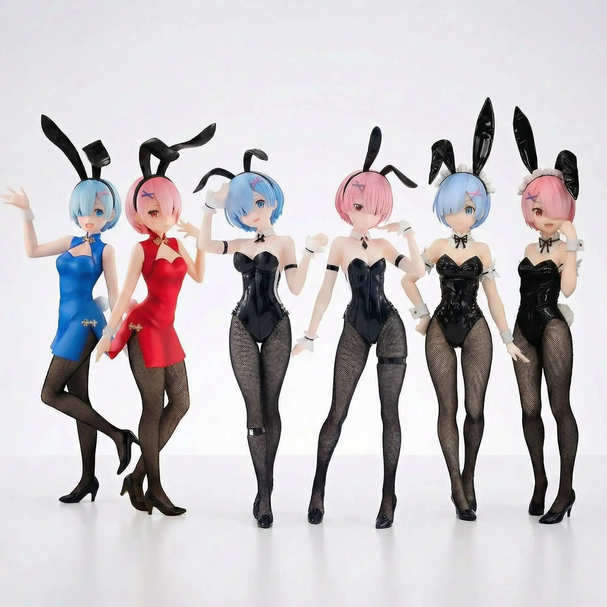 Judai 30cm Original Furyu BiCute Bunnies Re Zero Ram Rem Bunny Girls Ver PVC Action Figure Model Doll Toys