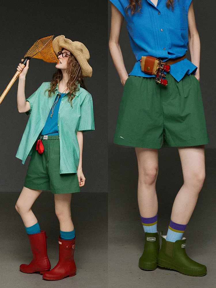 

Женские свободные брюки TNIT Retro с эластичным поясом и высокой талией, повседневные широкие брюки для работы и отдыха, летняя коллекция