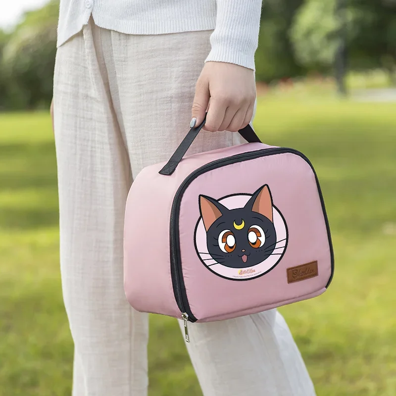 Sailor Moon Lunch Bag Insulated Meal Bags Anime Lightweight Portable Student Supplies Children Handbag Thermal Food Storage Pack