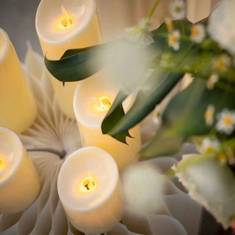 New LED Electronic Candle Swinging Lighting Warm Yellow Light Candle Lights Plastic Simulation Candles Festival