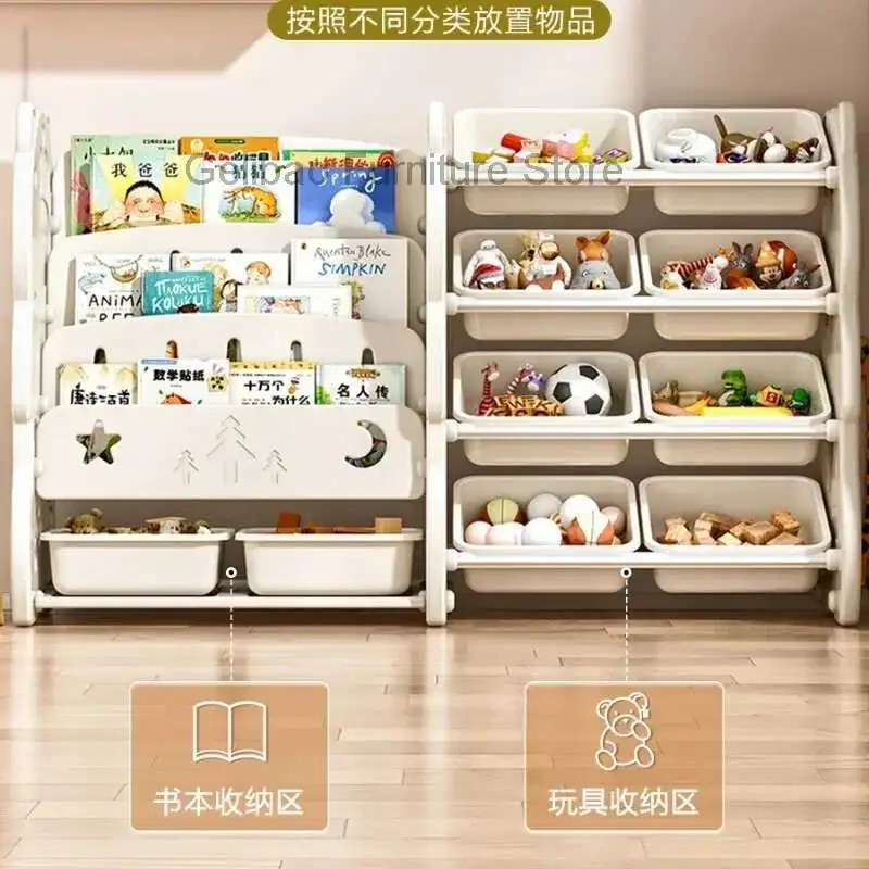 Large Desk Side Bookshelf Organizer Mobile Document Storage Rack Bookshelf Desk Storage Libreria Infantil Home Child Library