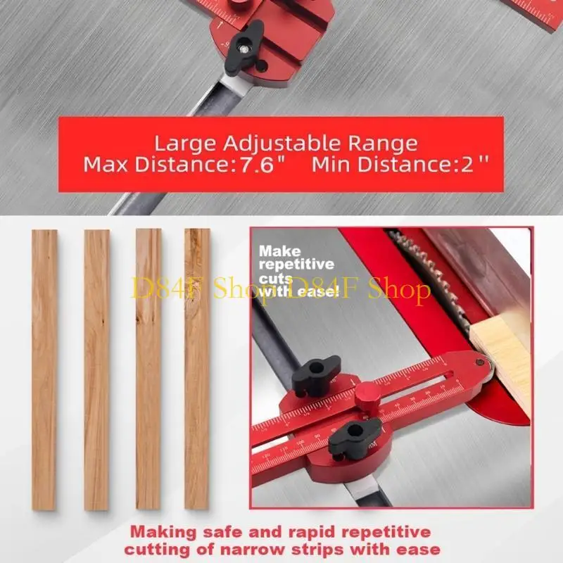 

D84F Extended Thin Rips Jig Table Sawing Jig Guide for Repeat Narrow Strips Cut for Sawing