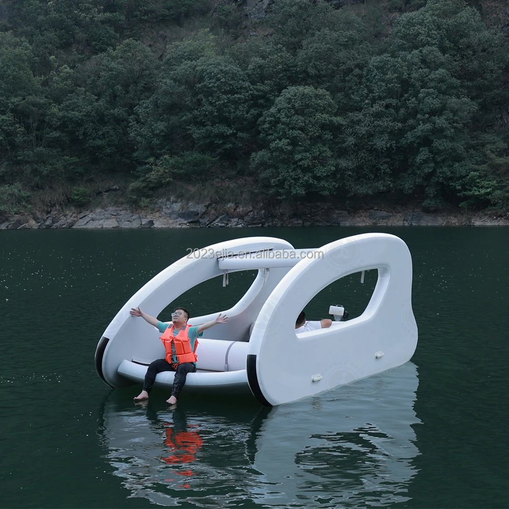 Bote inflable grande para 6-8 personas para pesca al aire libre y remo Modo sin alimentación accionado artificialmente