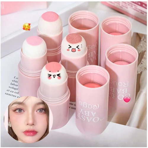 Imagen 1 del producto Yunrou-rubor en barra suave para niebla, iluminador energético y hinchable, doble uso para labios y mejillas, estilo coreano para mujeres, cosméticos de maquillaje