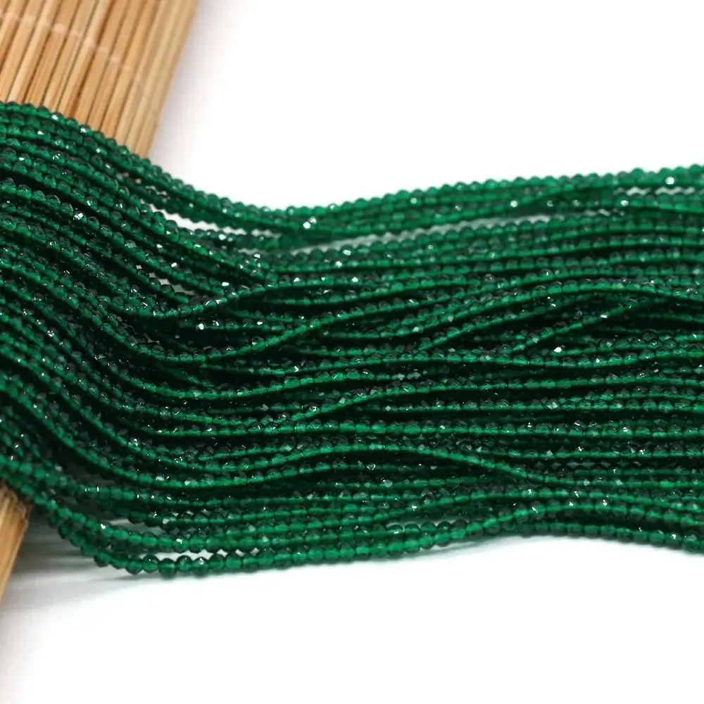 Beads 2mm Natural Semi-Precious Stones Spinel Dark Green Loose Bead for Women Jewelry Making DIY Bracelet Necklace 38cm