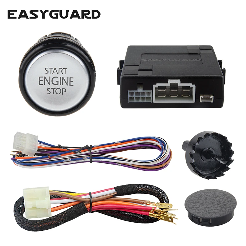 EASYGUARD Universal push start button kit ES002-P7N remote engine start (optional) for 12v cars