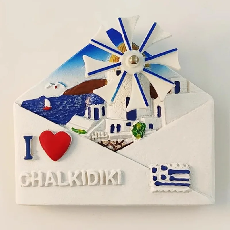 Greece Chalkidiki Fridge Stickers Hios Paralia Khalkidhiki Tinos Souvenirs Mykonos Island Kleftiko Beach Skopelos Fridge Magnets