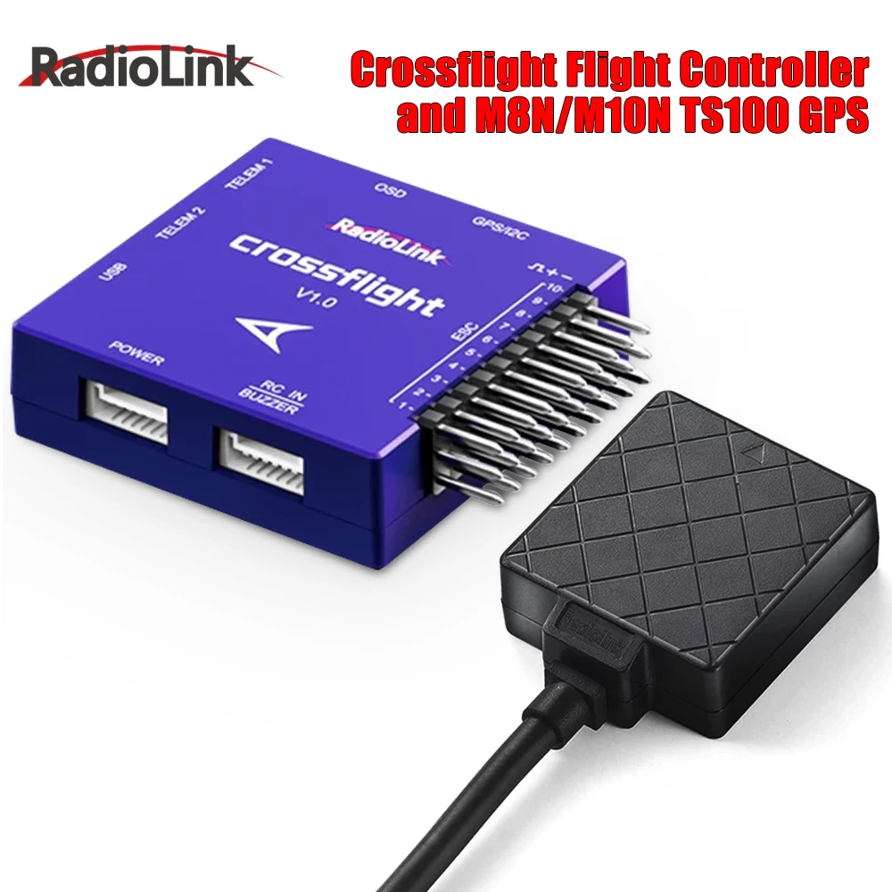 Sterownik lotu Radiolink Crossflight 2-12S 10 PWM FC z OSD TS100 M10N M8N GPS