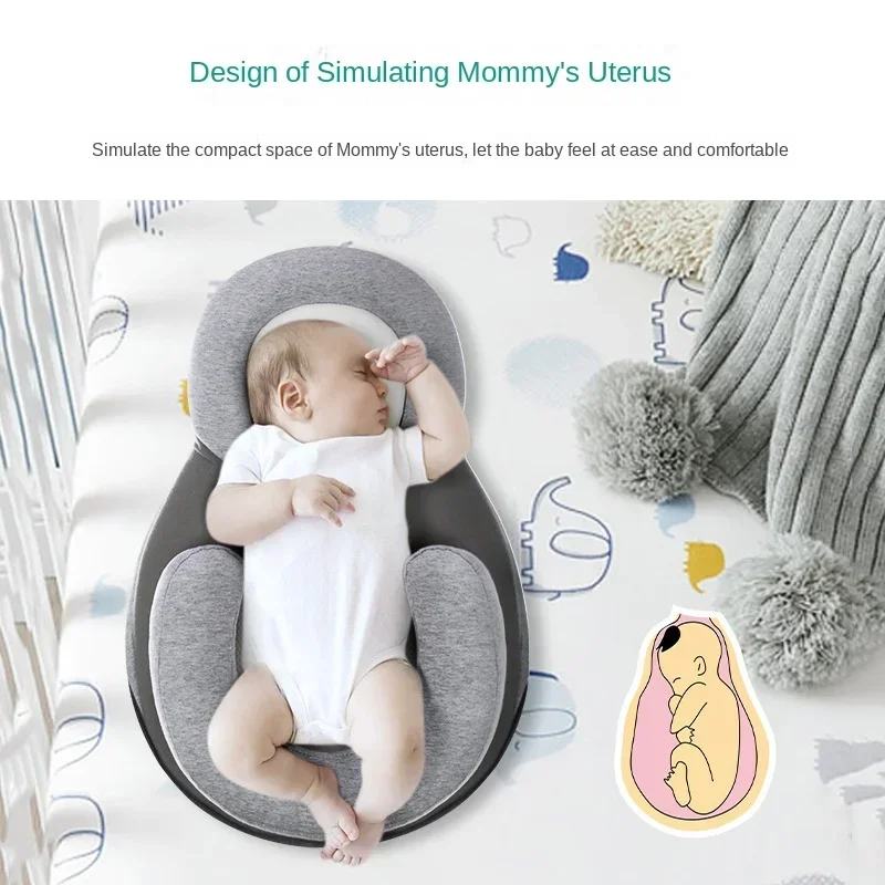 Postpartum Center Baby Comfort Correction Anti Deviation Head Pillow, Anti Spit Baby Nest Pillow Newborn Specific Sleeping Pads