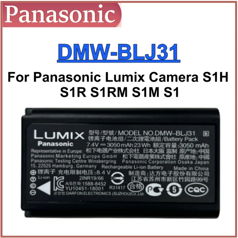 Batería Original DMW-DCC16 DMW-BLJ31 DMW BLJ31 para Cámara Panasonic Lumix S1H S1R S1RM S1M S1