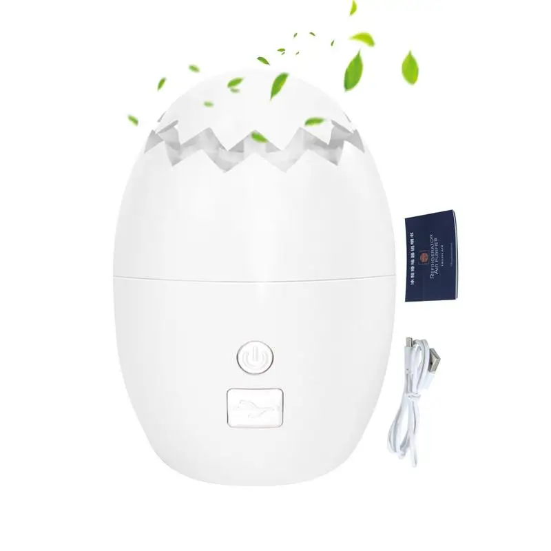 

Fridge Deodorizer Odor Eliminator Rechargeable Fridge Odor Remover Air Purifiers Cute Eggshell Shape Small Refrigerator Odor