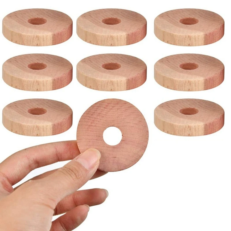 50 Pack Cedar Wood Rings Moth for Clothes,Aromatic Cedar Blocks,for Closets and Drawers, Clothes Storage Protector