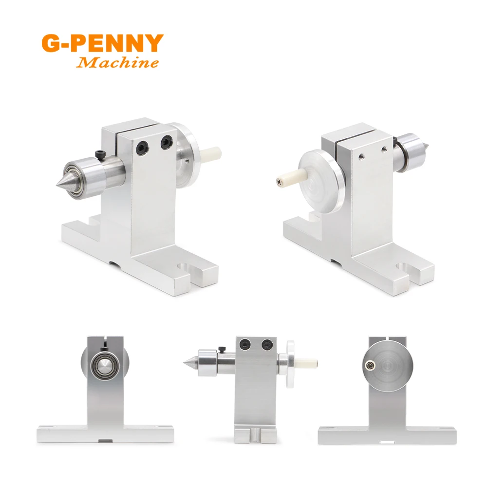 G-Penny 4th Axis Kit With Tailstock Rotate Axis With Nema17 Stepper Motor 50/65mm CNC Dividing Head Rotation 4:1 for Mini Router