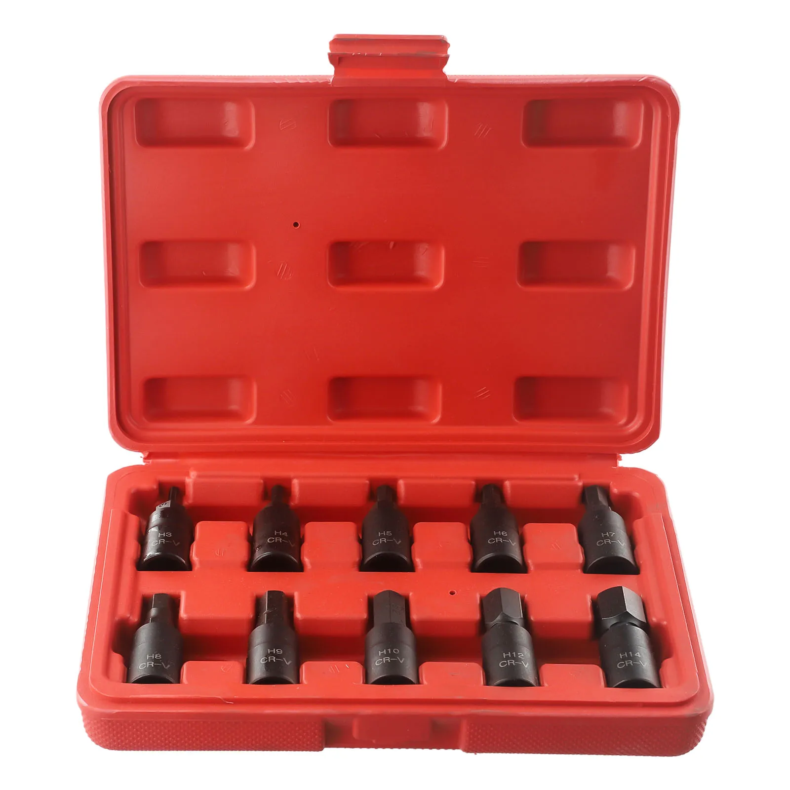 

10pcs Drill Bits Socket 3/8'' Hex Sping Star Bits H3-H14 Drive Head Enhanced Storage Box Electric Driver Power Tool Accessories