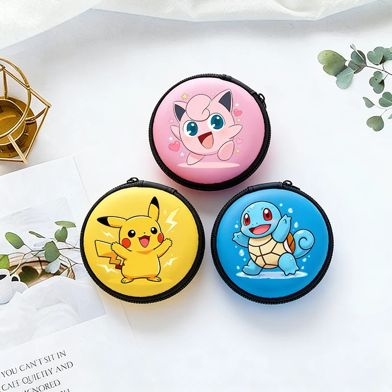 

Pokemons Cute Man Boy Girl Card Games Box Card Sleeves Board Poker Mobile Phone Charger Data Cable Earphone Package Storage Case