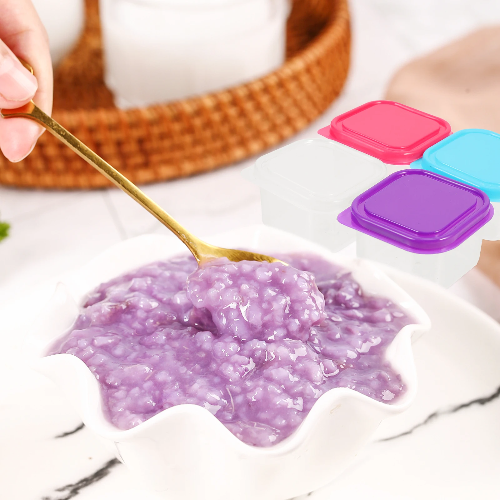 

12Pcs Food Storage Boxes Fresh Keeping Kitchen Mini Containers for Baby Food Supplements Powder Beans Fridge Organizer Freezer