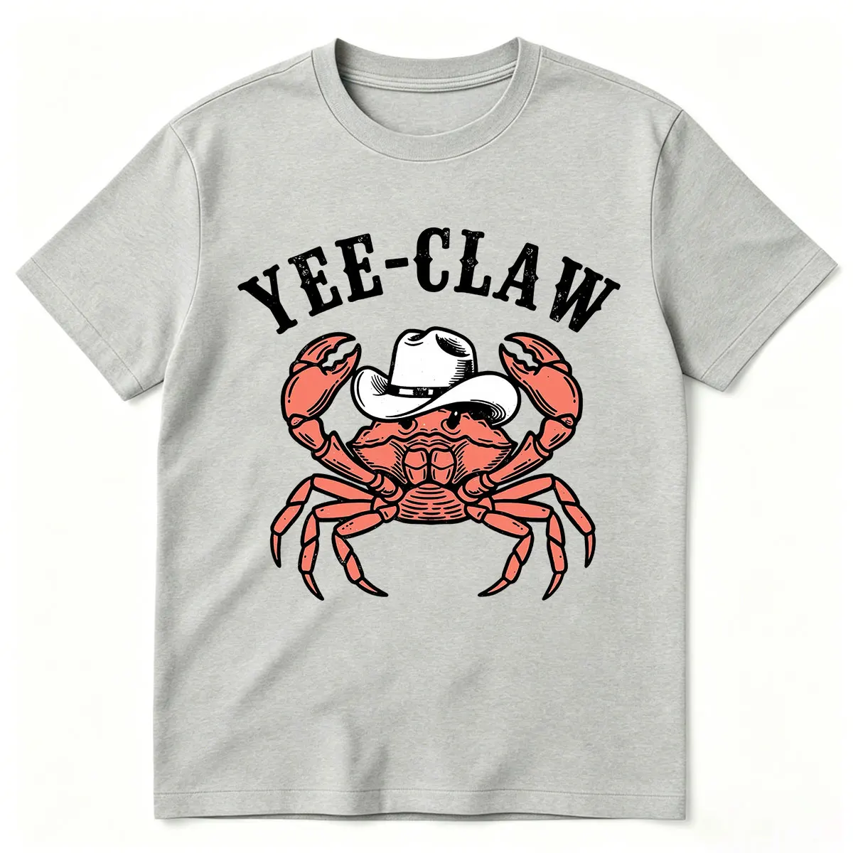 Cowboy Crab Yee-Claw Funny Country Western Graphic T-shirts Mens Fashion Cotton T-shirt Harajuku Short Sleeve Oversized T Shirts