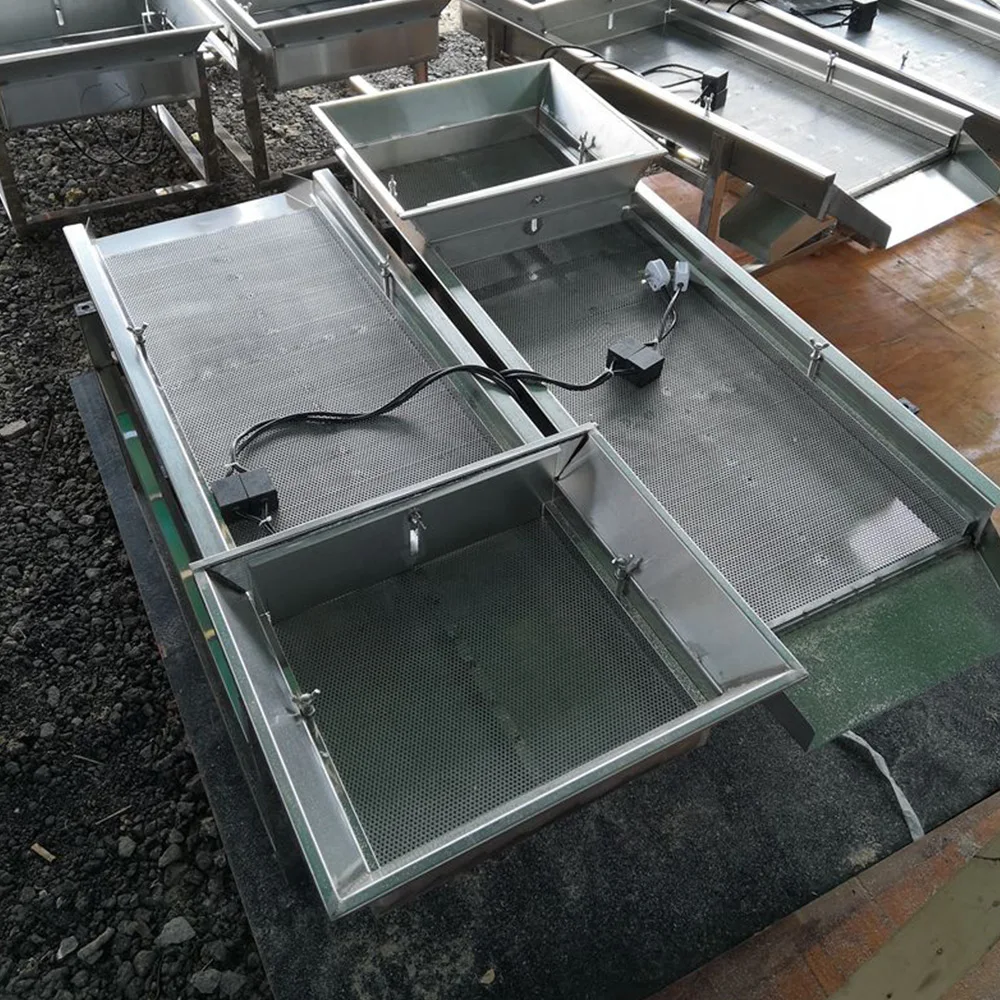 Small linear screen vibrating screen particle classification Dual motors vibrating screen for feeding machine