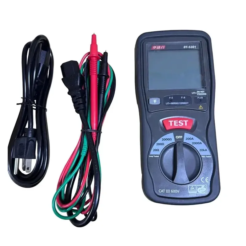 CEM DT-5301 جهاز اختبار المقاومة المنخفضة جهاز اختبار مقاومة الدائرة حلقة/PSC جهاز اختبار العزل Milliohm Metewith 20KA و2000Ω