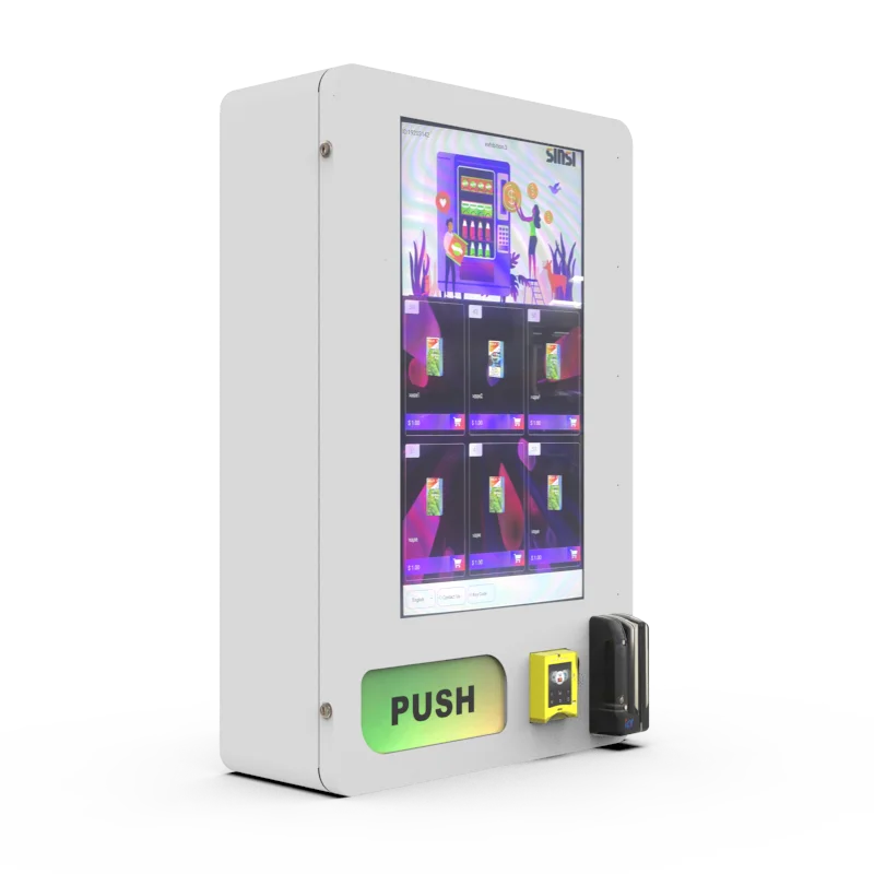 Small Wall Mounted CBD Vending Machine With 32 Inch Touch Screen with Digital Software Support Age Verification Customized