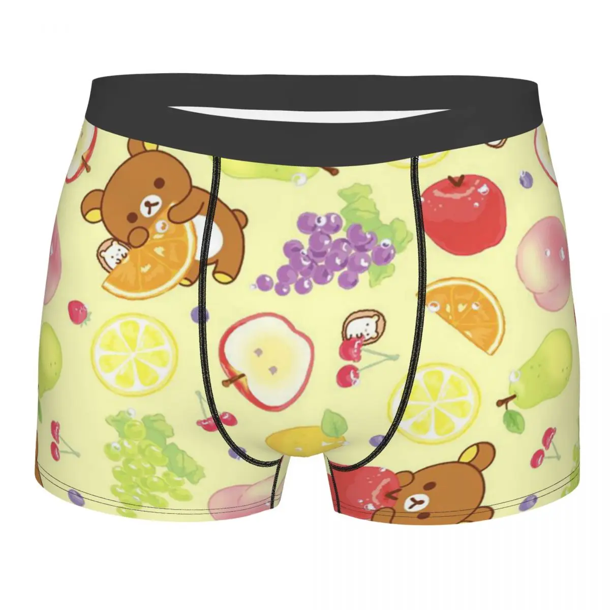 Rilakkuma Bear Fruits Underpants Breathbale Panties Man Underwear Sexy Shorts Boxer Briefs