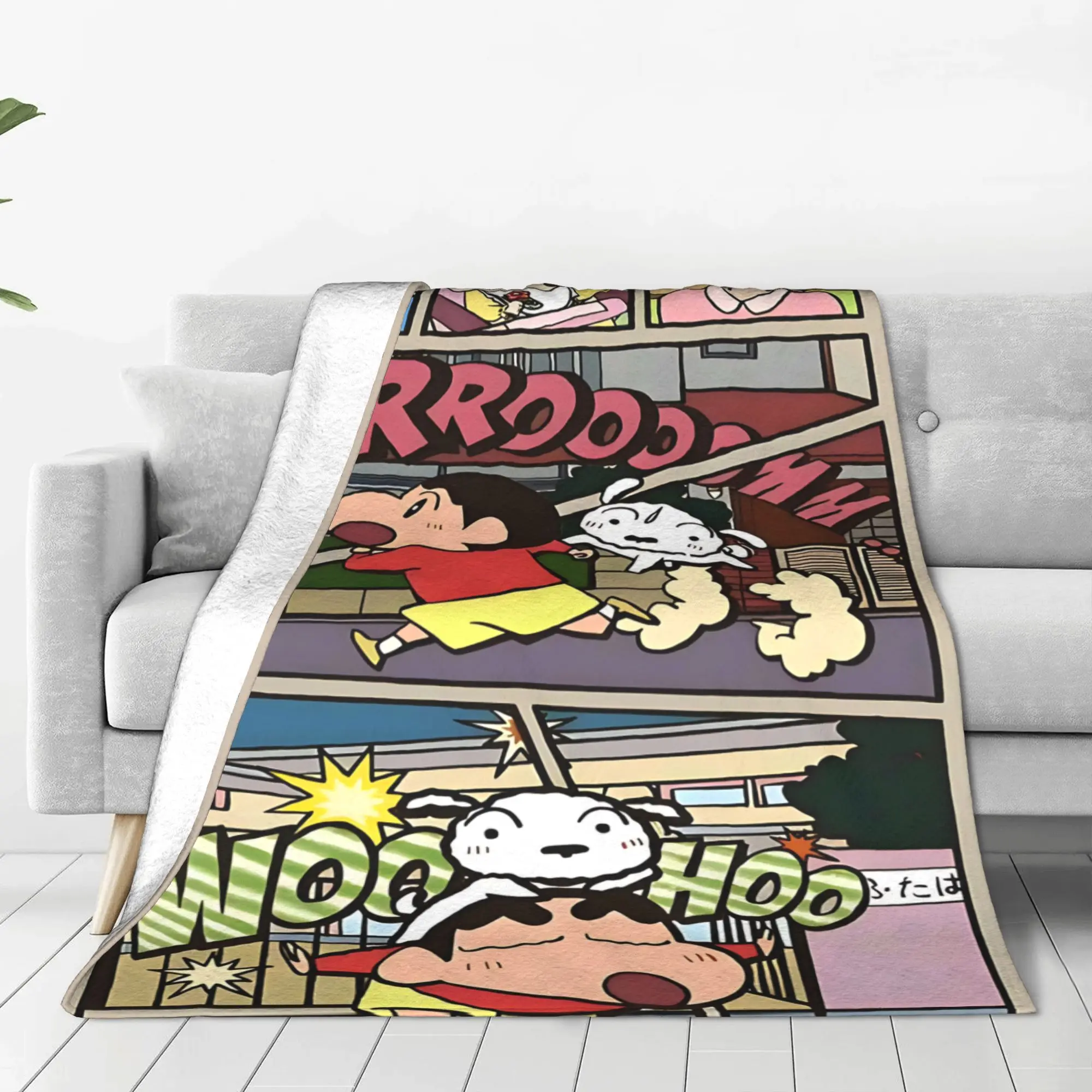 1PC Crayon S Shin chan  home room decorations Winter Blankets for Adults Bedding Home Interior Sofa Knee