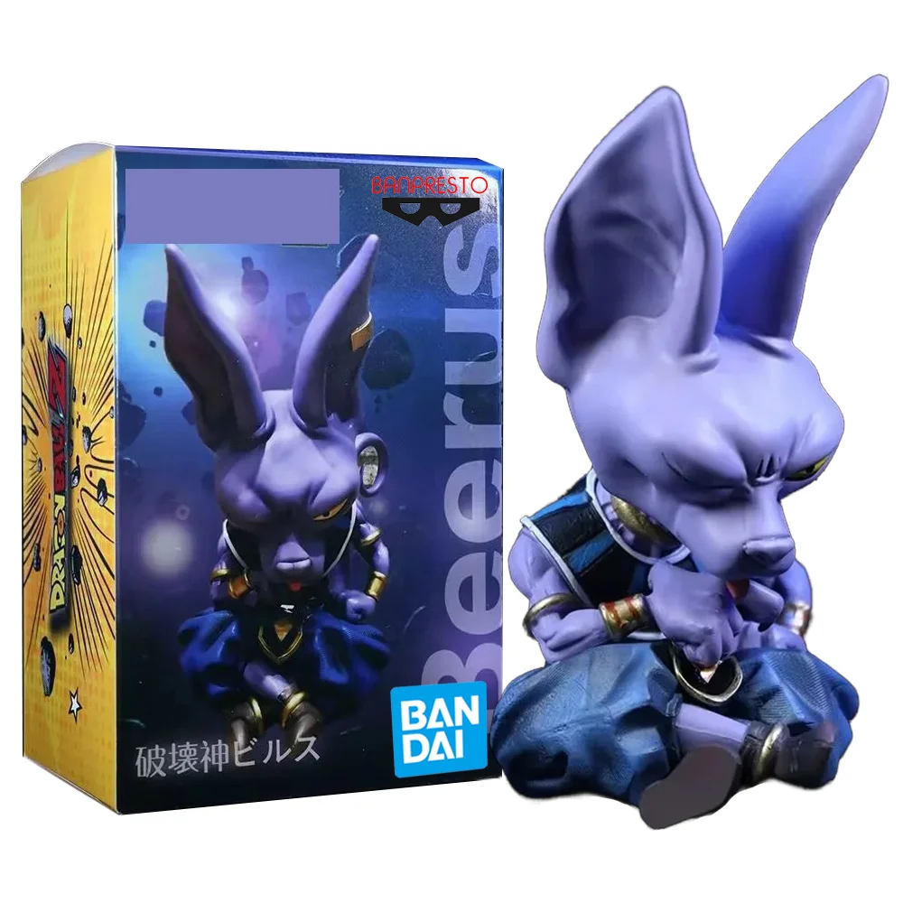 12cm 애니메이션 드래곤 볼 Z Beerus 그림 앉아 자세 슈퍼 파괴의 신 피규어 컬렉션 모델 장난감 어린이 선물 용품