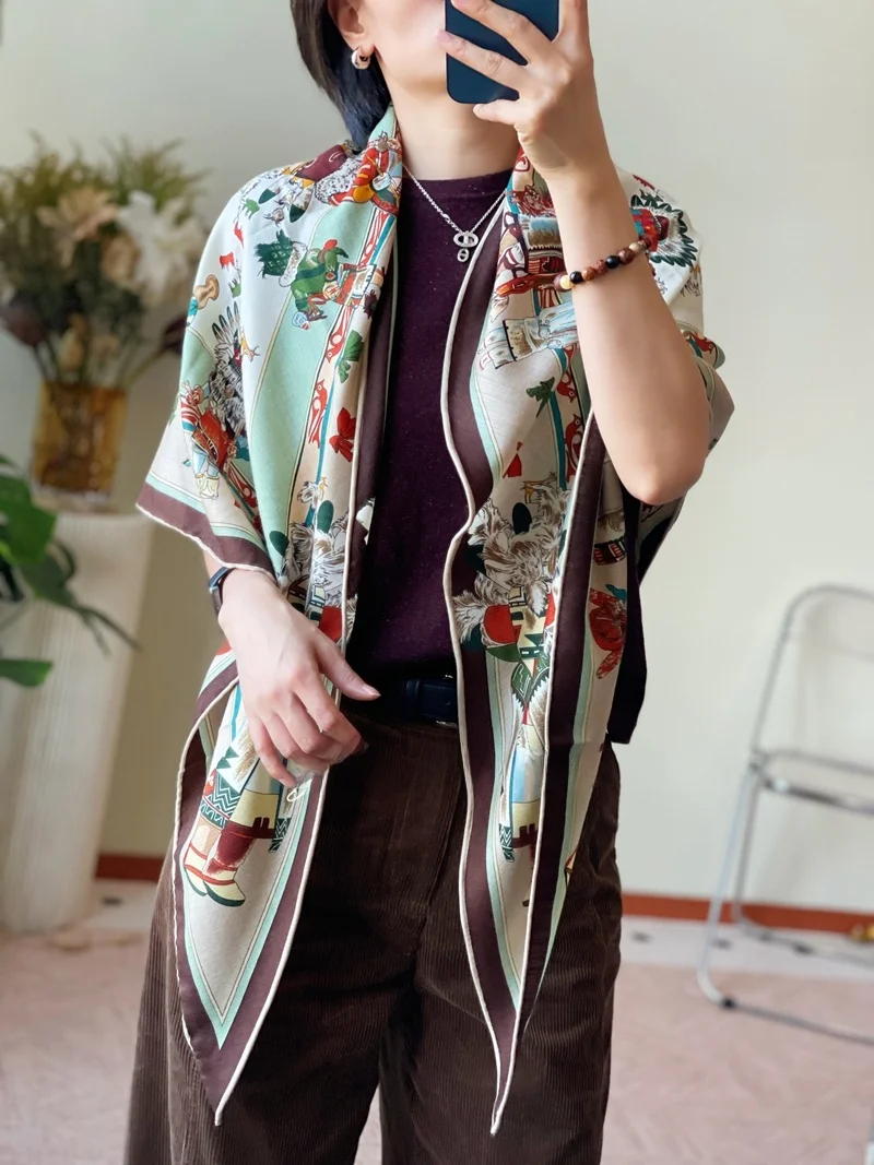 khania-mythology-brown-classic-polyvalent-soie-laine-e-Echarpe-double-face-oulder-wrap-Echarpe-pour-femme