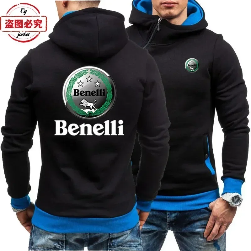 European size Benelli Motorcycle Logo Motorcycle Jacket Racing Suit Loose Men's Top Casual Sweater Hoodie Group Suit