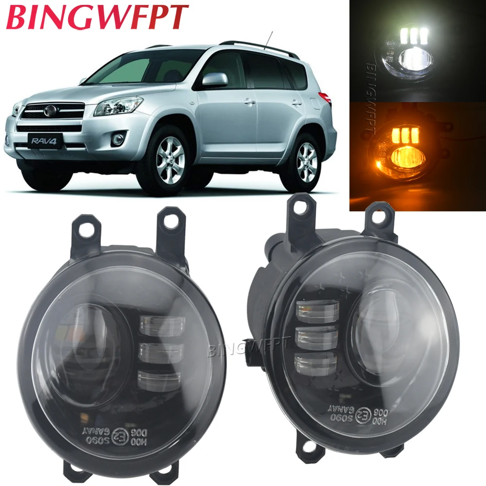 

2PCS Fog Light Assembly Car LED Fog Daytime Driving Lamp DRL For Toyota Tacoma IQ Ractis Venza Hilux Prius Solara Corolla Verso