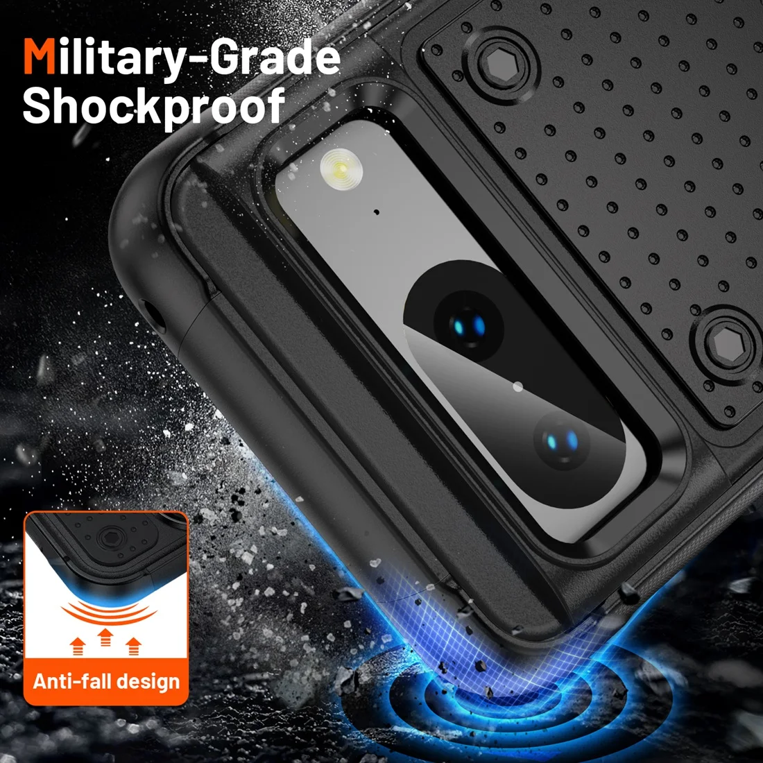 Capa de telefone Pixel 8 Pro, à prova de choque, elegante, durável, resistente, fina, capa protetora com suporte para Google Pixel 8/8A