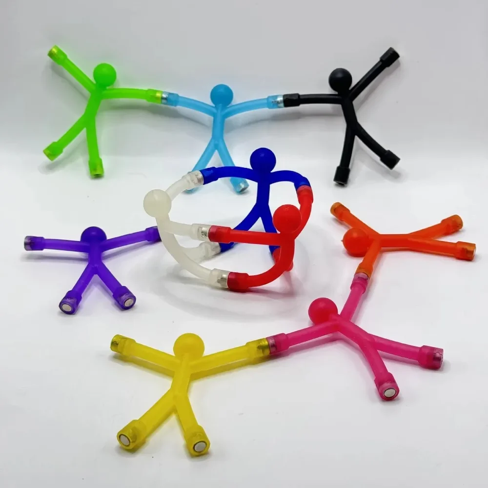 10Pcs Colorful Fridge Magnets Cute Mini Man Flexible Magnetic Sticker Magnet People for Refrigerator DIY Hook Home Collage