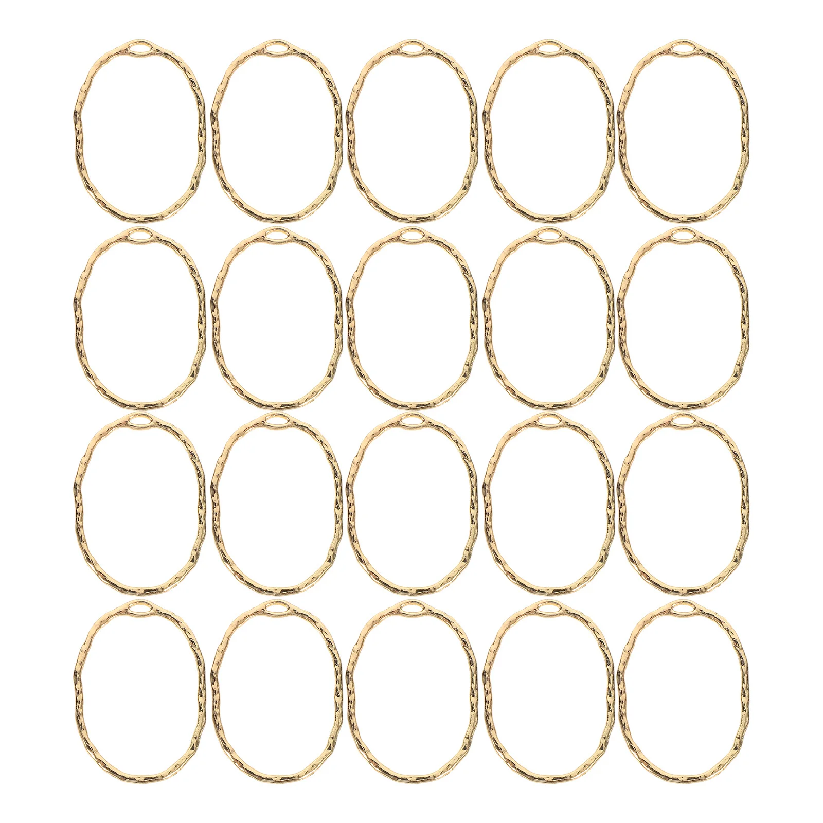 

20pcs Oval Dangle Earring Charms Hollow Zinc Alloy Pendants For Jewelry Making Diy Craft Supplies Metal Findings Studs Handmade