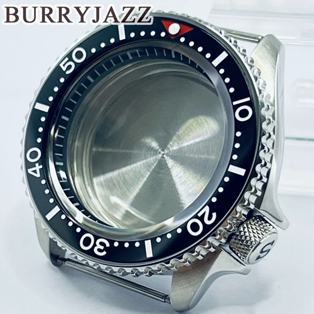 

BURRYJAZZ 42mm Silver Stainless Steel Watch Case Waterproof Sapphire Crysta Fit NH34 NH35 NH36 NH38 NH39 NH70 NH72 Movement