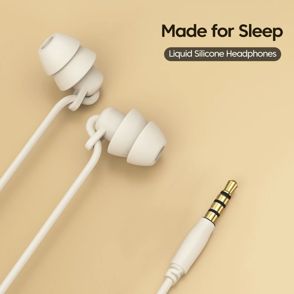 3.5mm Wired Headphones In Ear HiFi Volume Call Wire Control Earphones With Mic Silicone Earplug Pad Cellphones Earbuds Headsets