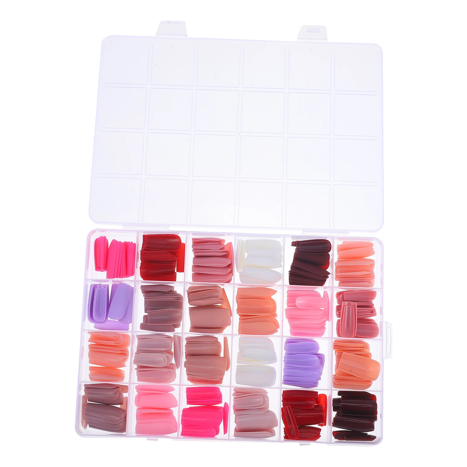 Solid Color Glue on Nails Set Medium Square Matte Glossy Press on Fake Nails Easy Remove Nail Art Supplies Manicure Supplies